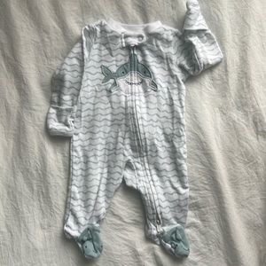Newborn shark onesie